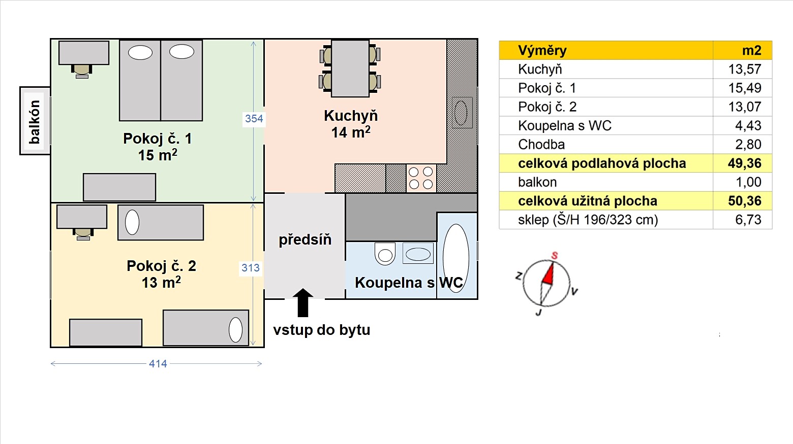 Pronájem bytu 2+1 50 m², Na vápence, Praha 3 - Žižkov