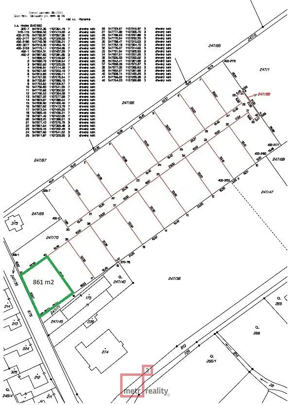 Prodej  stavebního pozemku 861 m², Hnojice, okres Olomouc