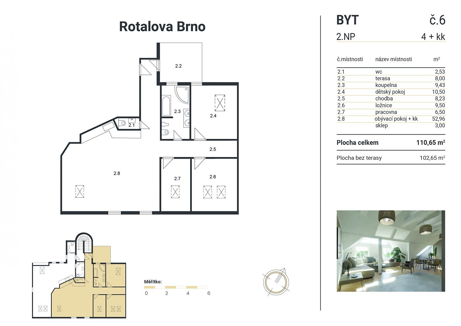 Prodej bytu 4+kk 100 m², Rotalova, Brno - Husovice