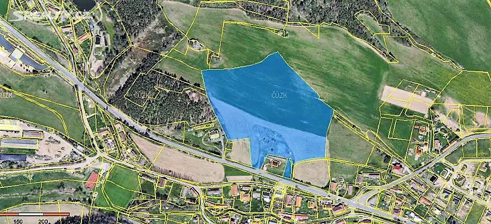 Prodej  stavebního pozemku 41 779 m², Obory, okres Příbram