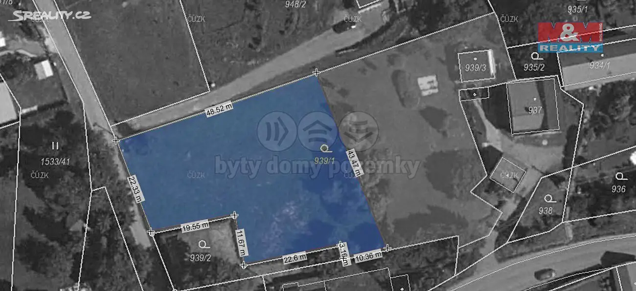 Prodej  stavebního pozemku 3 036 m², Sedlnice, okres Nový Jičín