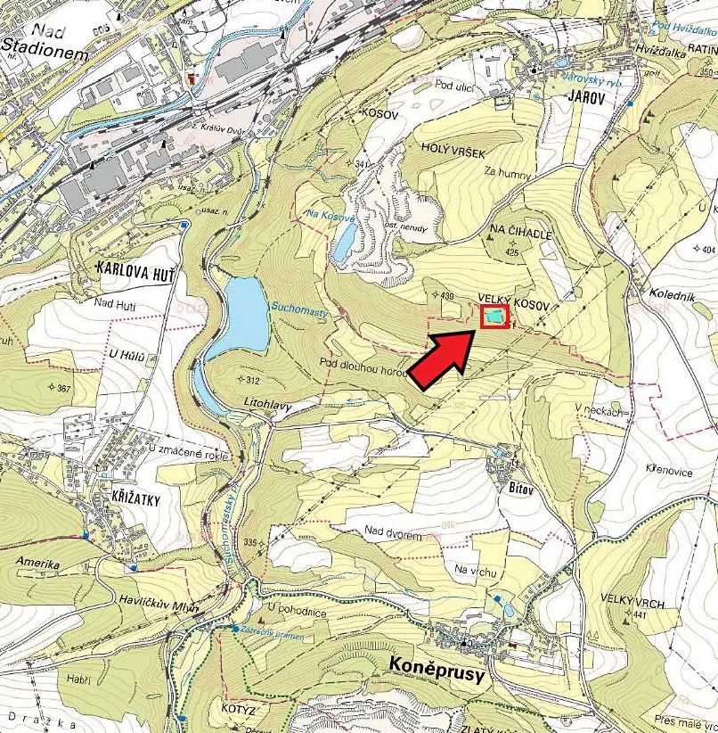 Prodej  lesa 403 m², Beroun - Beroun-Jarov, okres Beroun