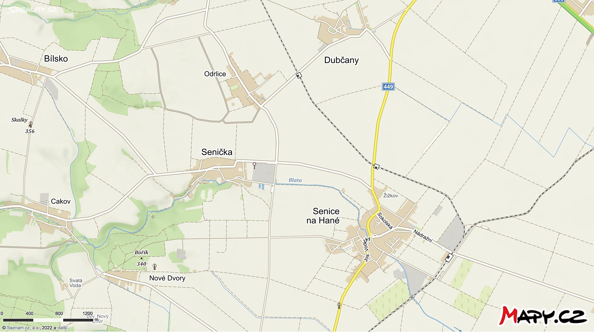 Prodej  pole 36 086 m², Senička, okres Olomouc