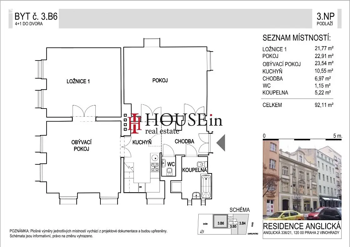 Pronájem bytu 3+1 92 m², Anglická, Praha 2 - Vinohrady
