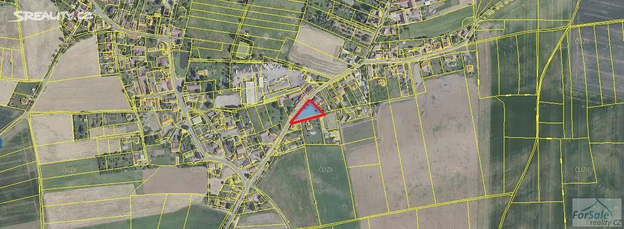 Prodej  stavebního pozemku 1 262 m², Mezouň, okres Beroun