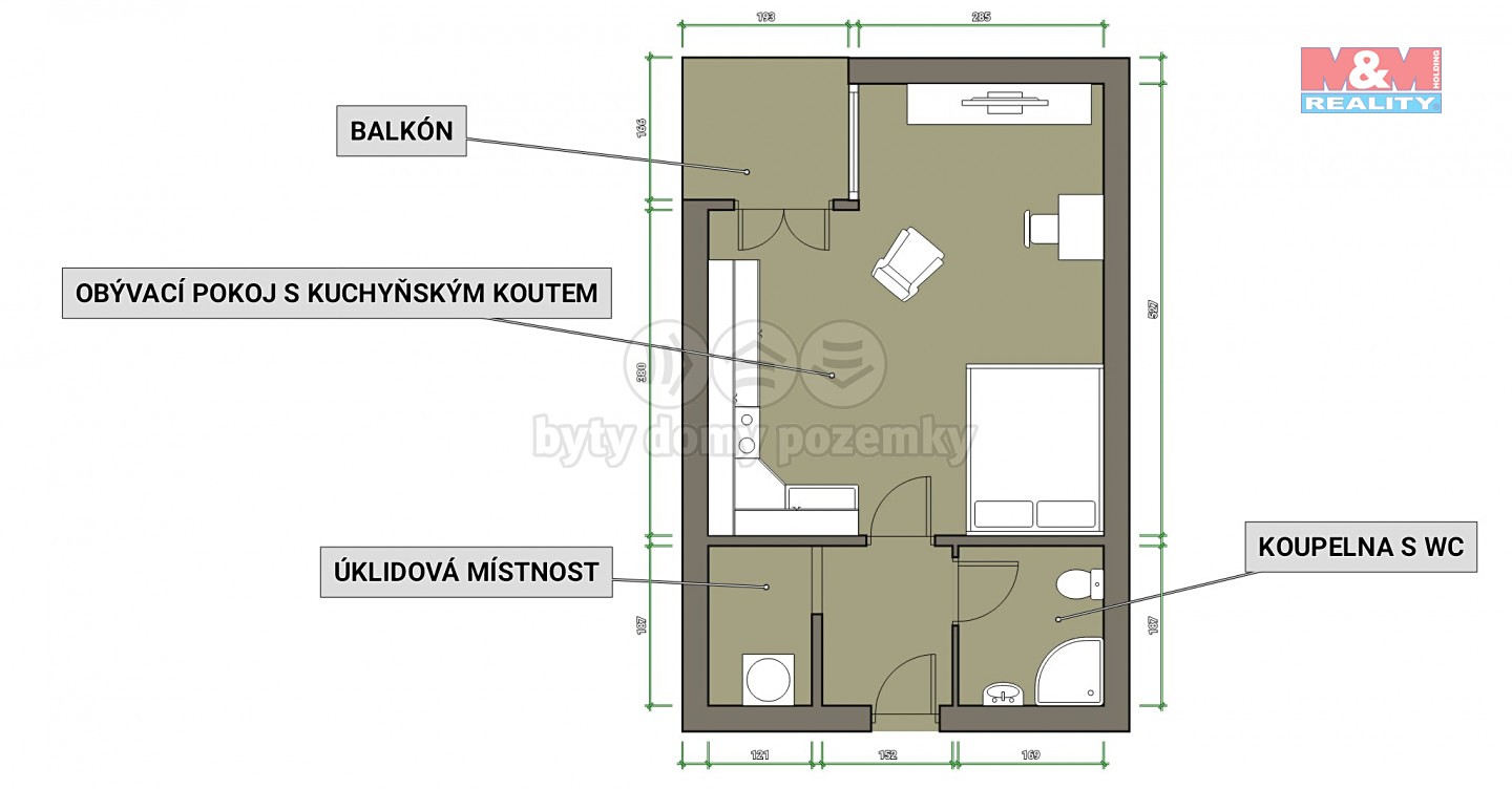 Prodej bytu 1+kk 47 m², U koupadel, Praha 4 - Lhotka