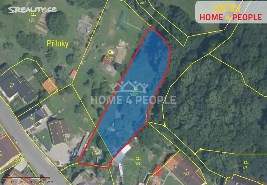 Prodej  stavebního pozemku 1 391 m², Lešná - Příluky, okres Vsetín