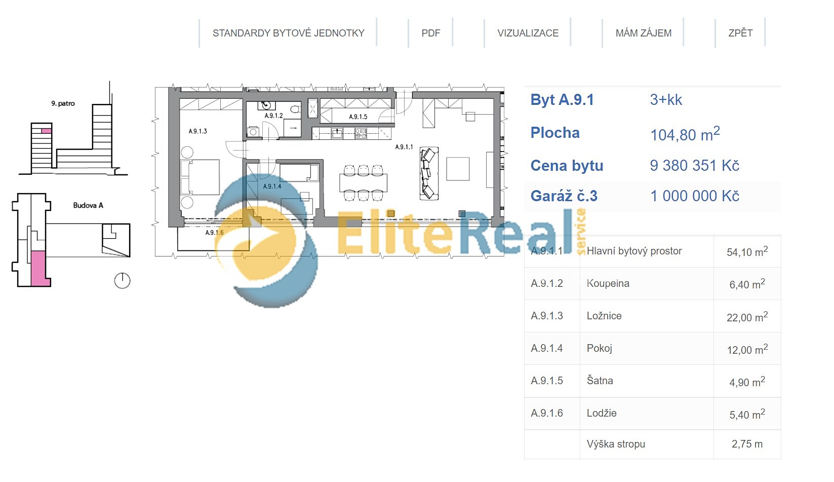 Prodej bytu 3+kk 105 m², Lorencova, Zlín