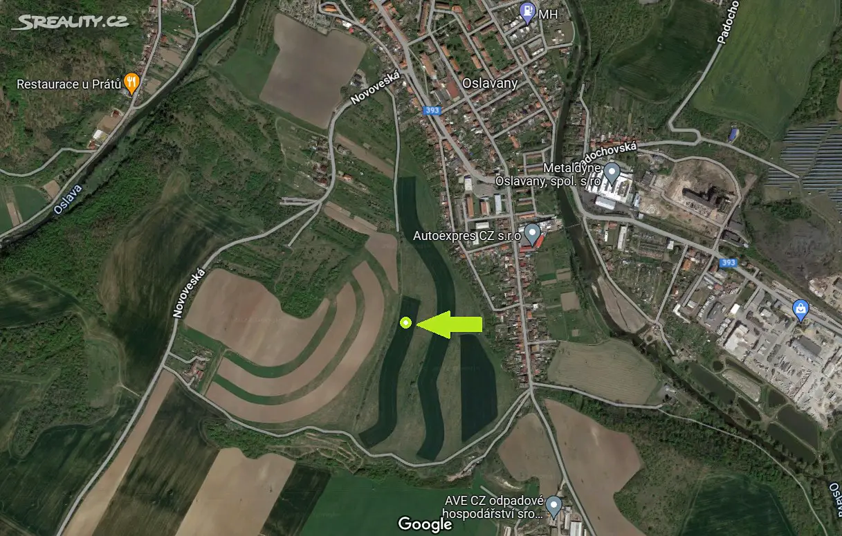 Prodej  stavebního pozemku 604 m², Oslavany, okres Brno-venkov