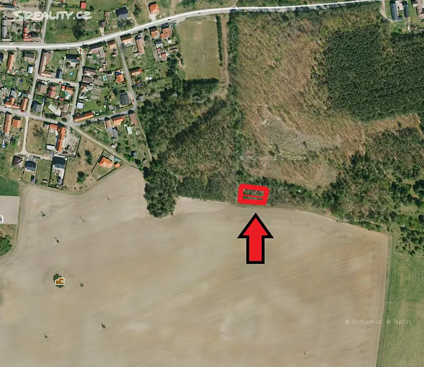 Prodej  lesa 792 m², Jiřice, okres Nymburk