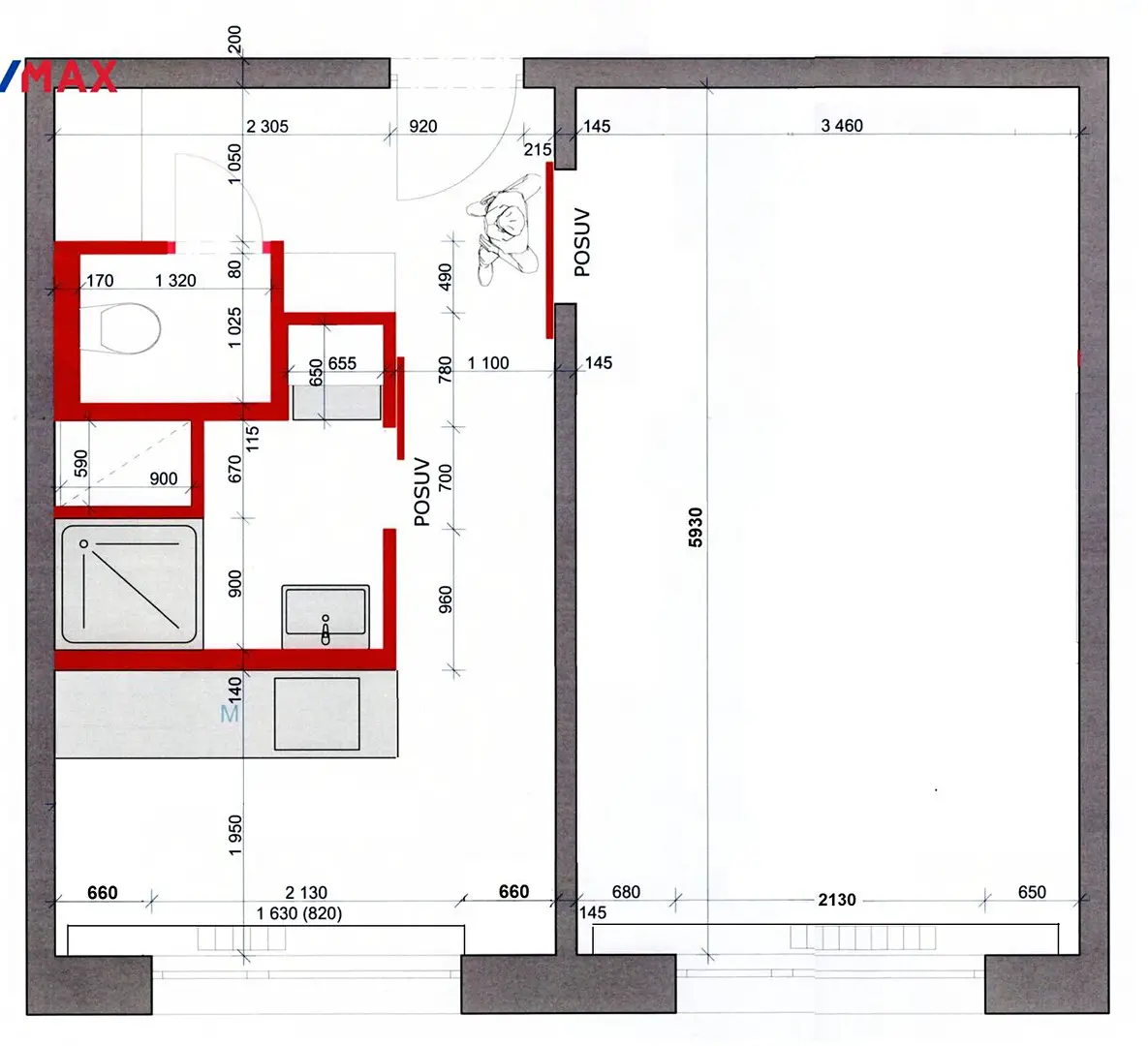 Pronájem bytu 1+1 40 m², třída Edvarda Beneše, Hradec Králové - Nový Hradec Králové