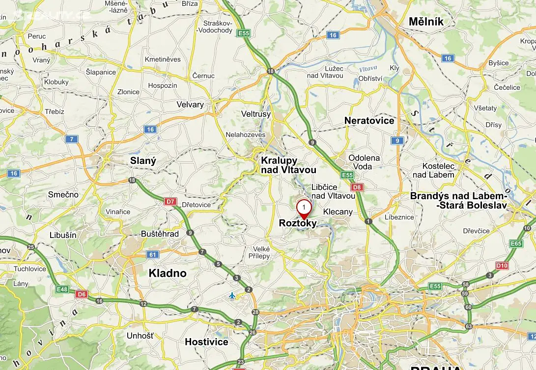 Prodej  stavebního pozemku 996 m², Husinec - Řež, okres Praha-východ