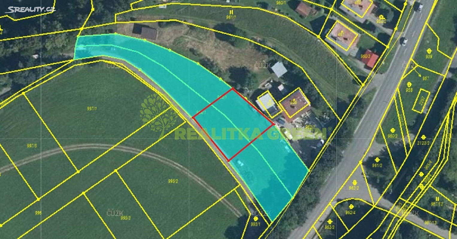 Prodej  stavebního pozemku 689 m², Lhota u Vsetína, okres Vsetín