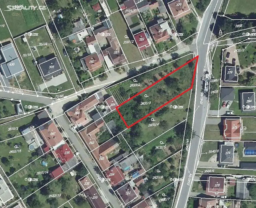 Prodej  stavebního pozemku 954 m², Ořechov, okres Uherské Hradiště
