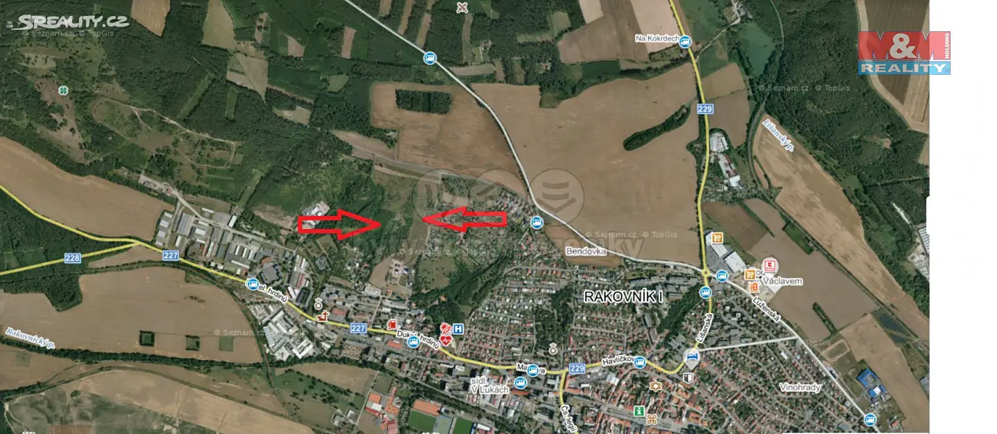 Prodej  stavebního pozemku 25 631 m², Rakovník, okres Rakovník