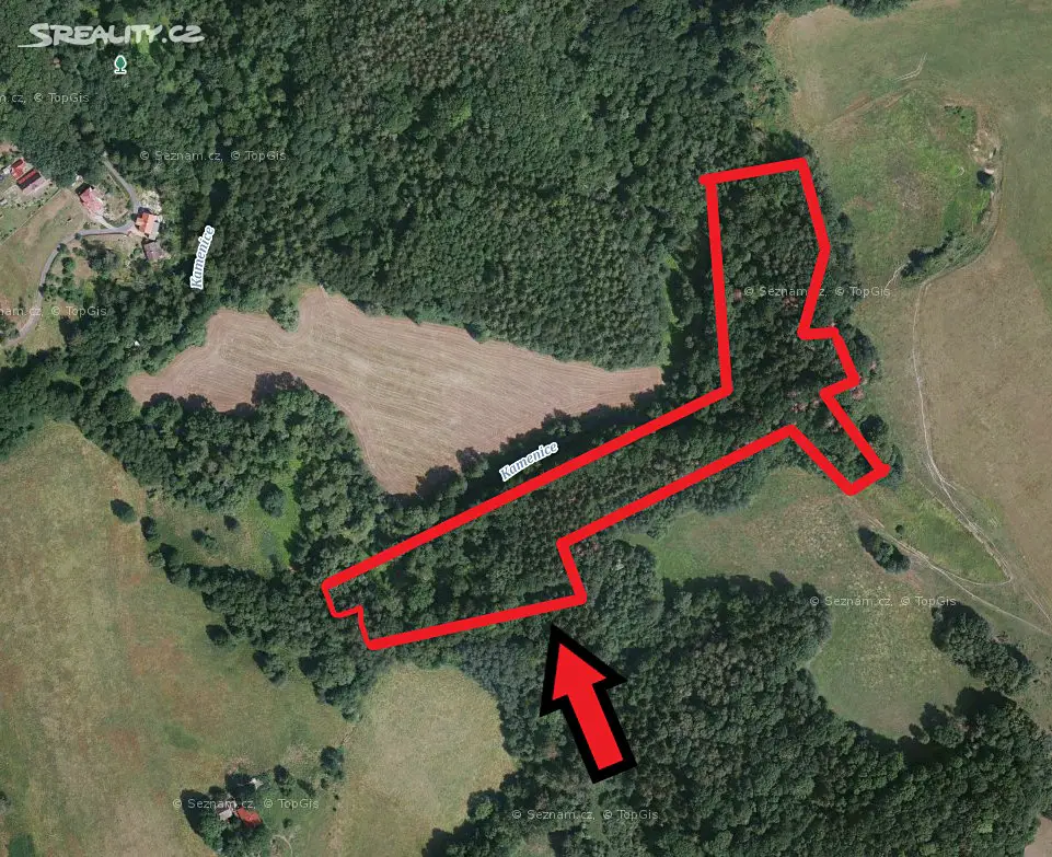 Prodej  lesa 3 690 m², Česká Kamenice - Dolní Kamenice, okres Děčín