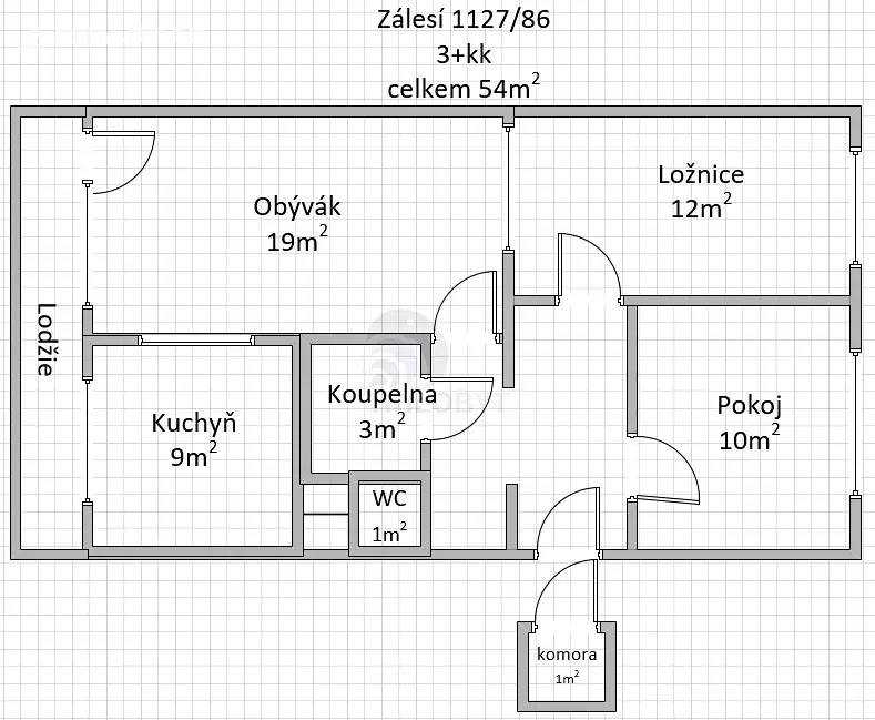 Pronájem bytu 3+kk 54 m², Zálesí, Praha 4 - Krč