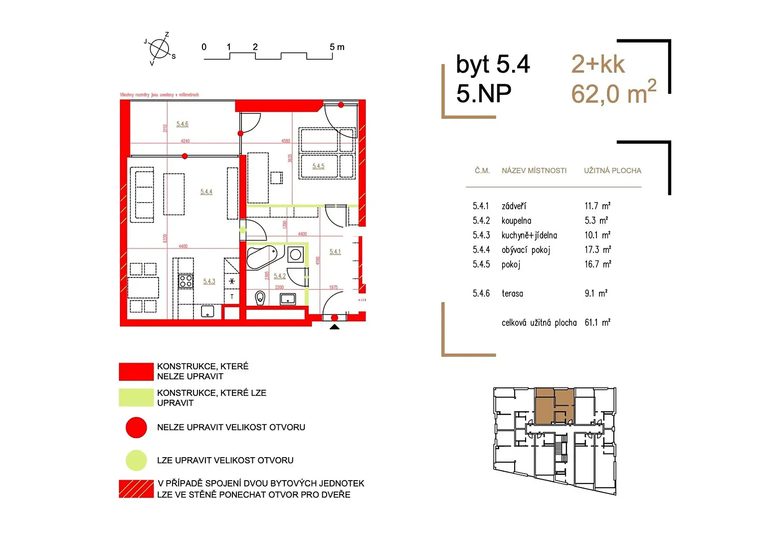 Prodej bytu 1+kk 48 m², Seifertova, Přerov - Přerov I-Město