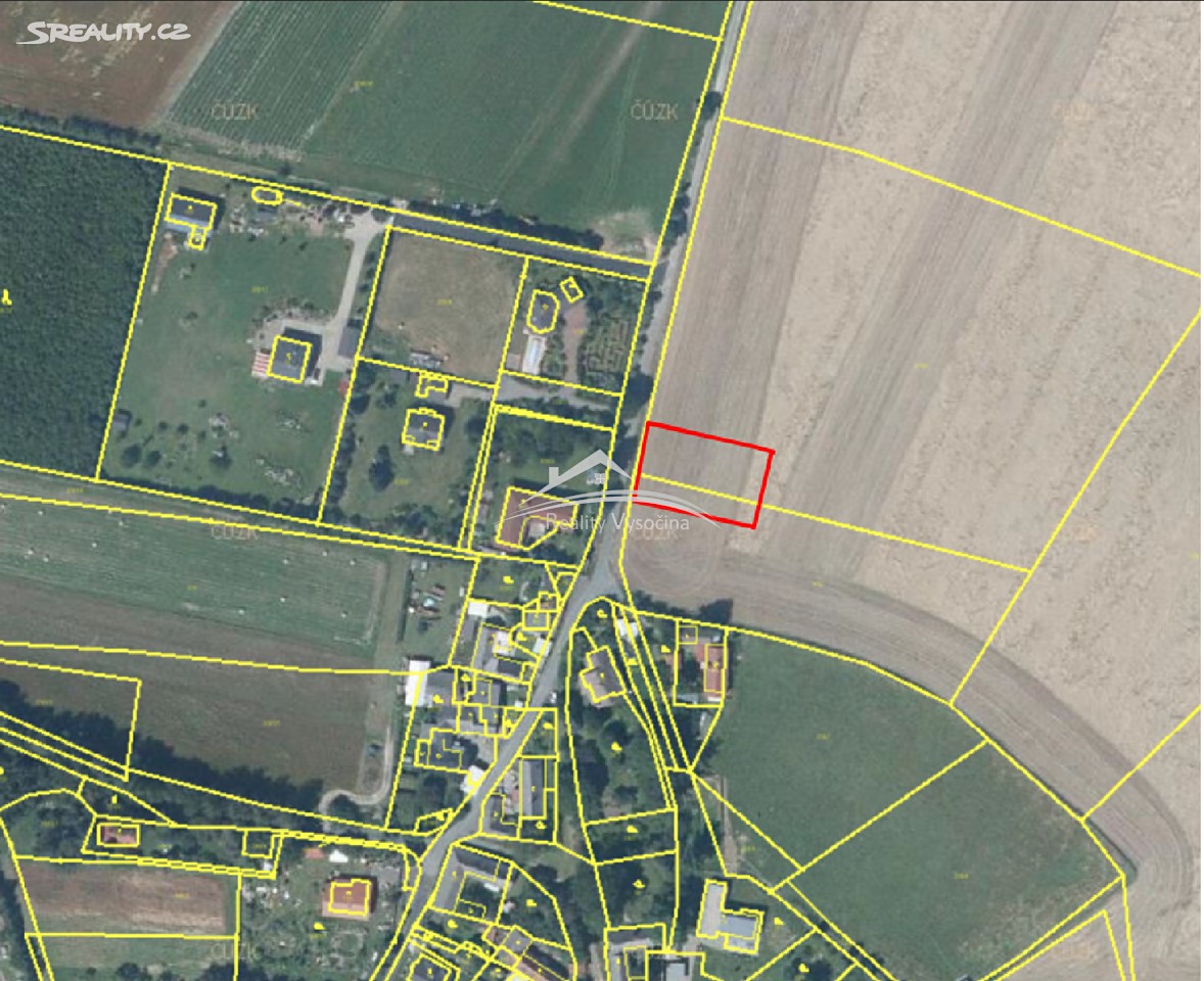 Prodej  stavebního pozemku 1 047 m², Lípa - Petrkov, okres Havlíčkův Brod