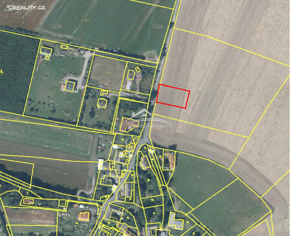 Prodej  stavebního pozemku 1 046 m², Lípa - Petrkov, okres Havlíčkův Brod