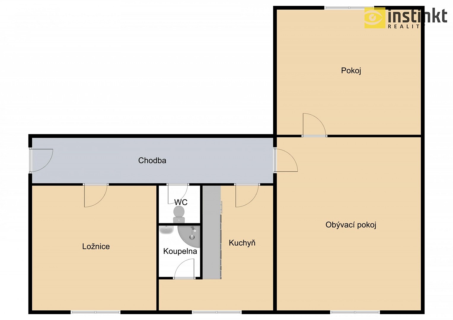 Pronájem bytu 3+1 79 m², Sokolská, Stod