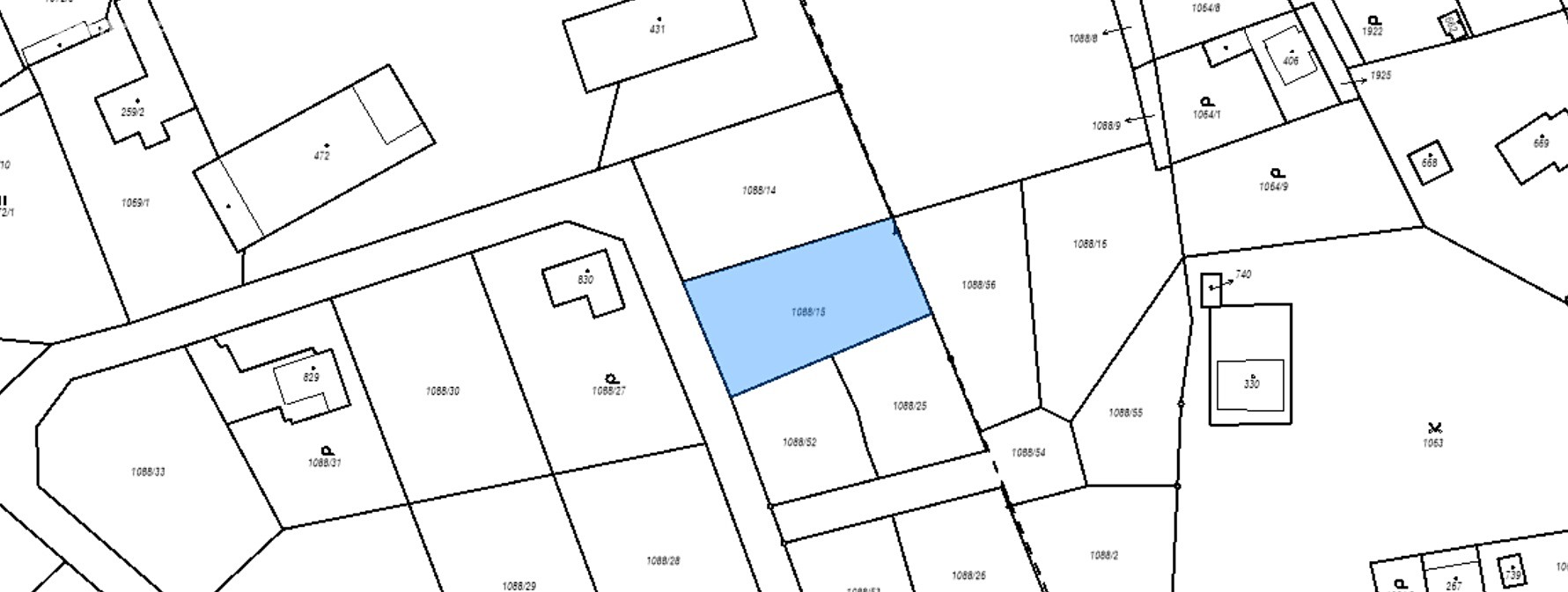 Prodej  stavebního pozemku 1 035 m², Hazlov, okres Cheb