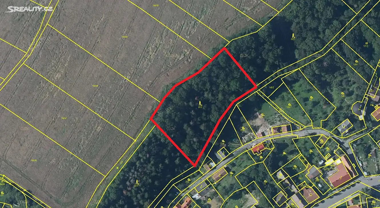 Prodej  lesa 5 269 m², Předhradí, okres Chrudim