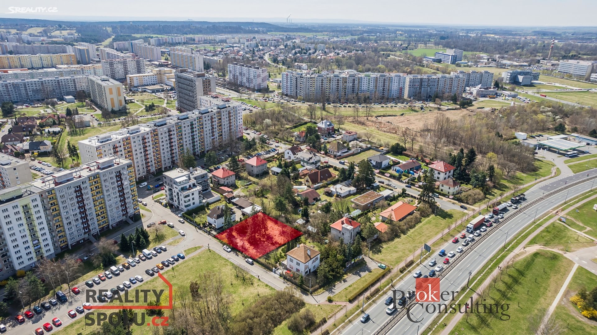 Prodej  stavebního pozemku 1 038 m², Durychova, Hradec Králové - Nový Hradec Králové
