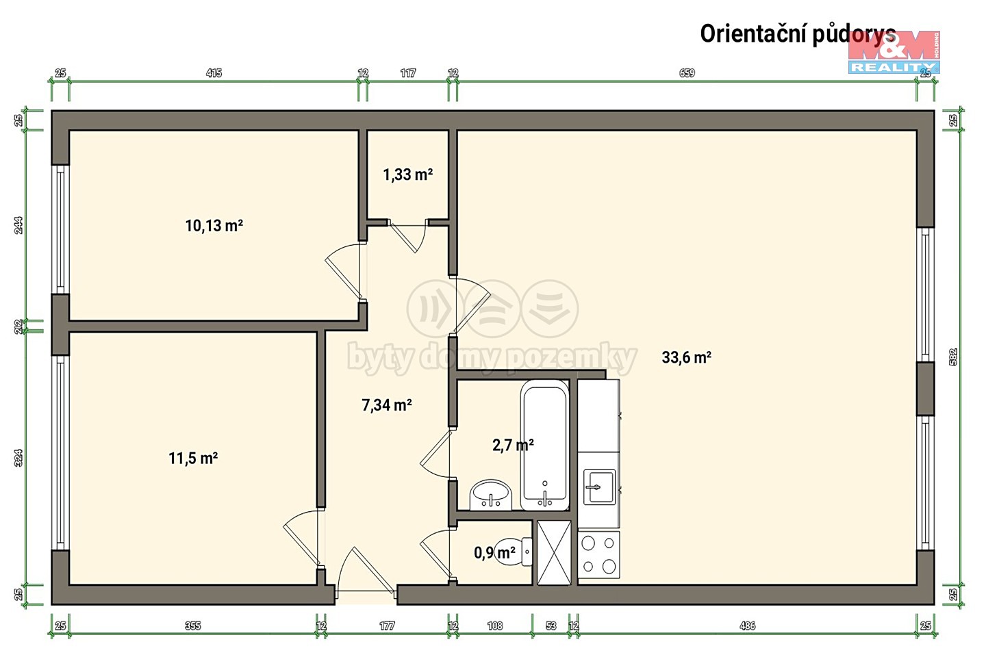 Prodej bytu 3+kk 68 m², Dr. E. Beneše, Neratovice