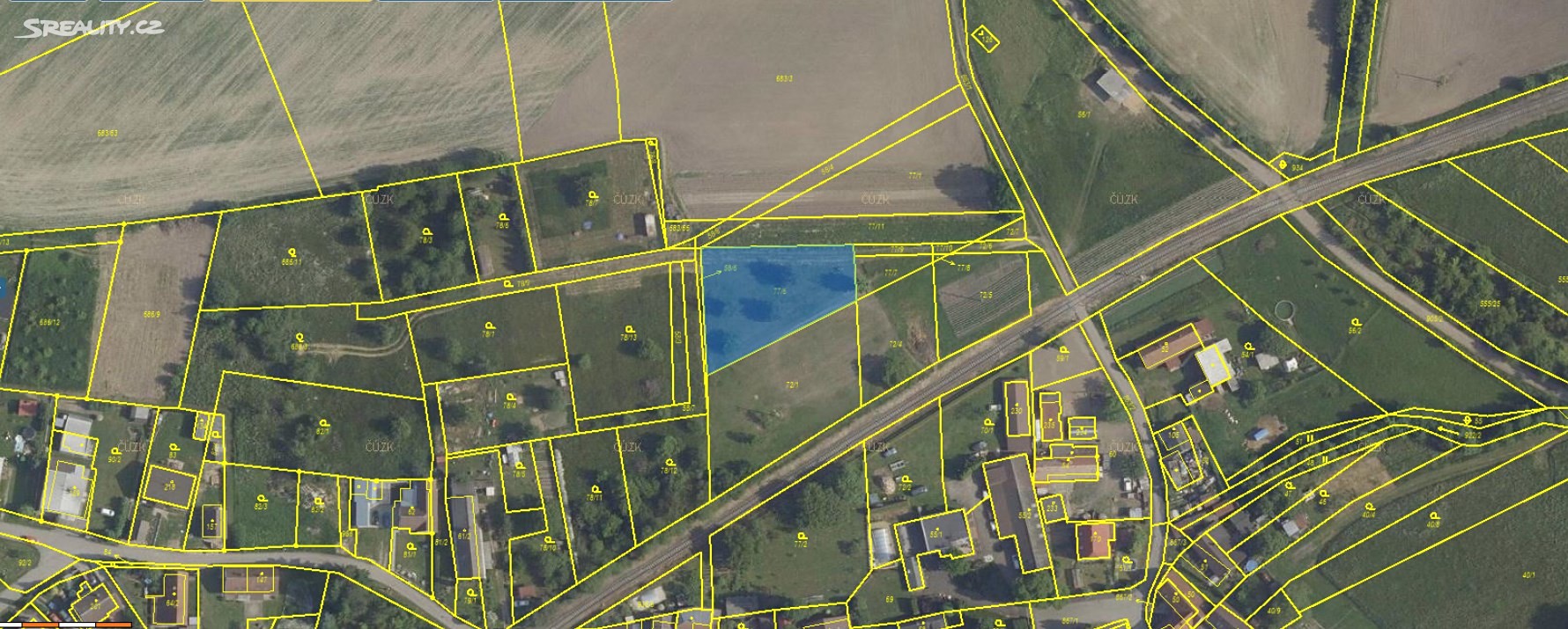 Prodej  stavebního pozemku 1 775 m², Domousnice, okres Mladá Boleslav