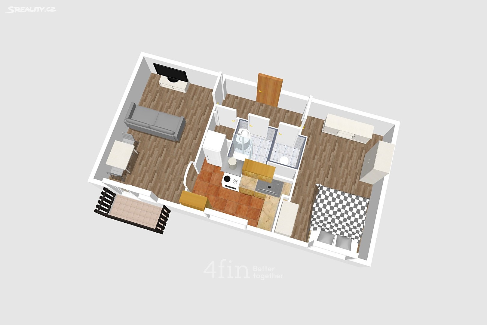 Pronájem bytu 2+1 41 m², Spojovací, Milovice - Mladá