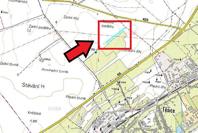 Prodej  lesa 1 182 m², Mikulčice, okres Hodonín