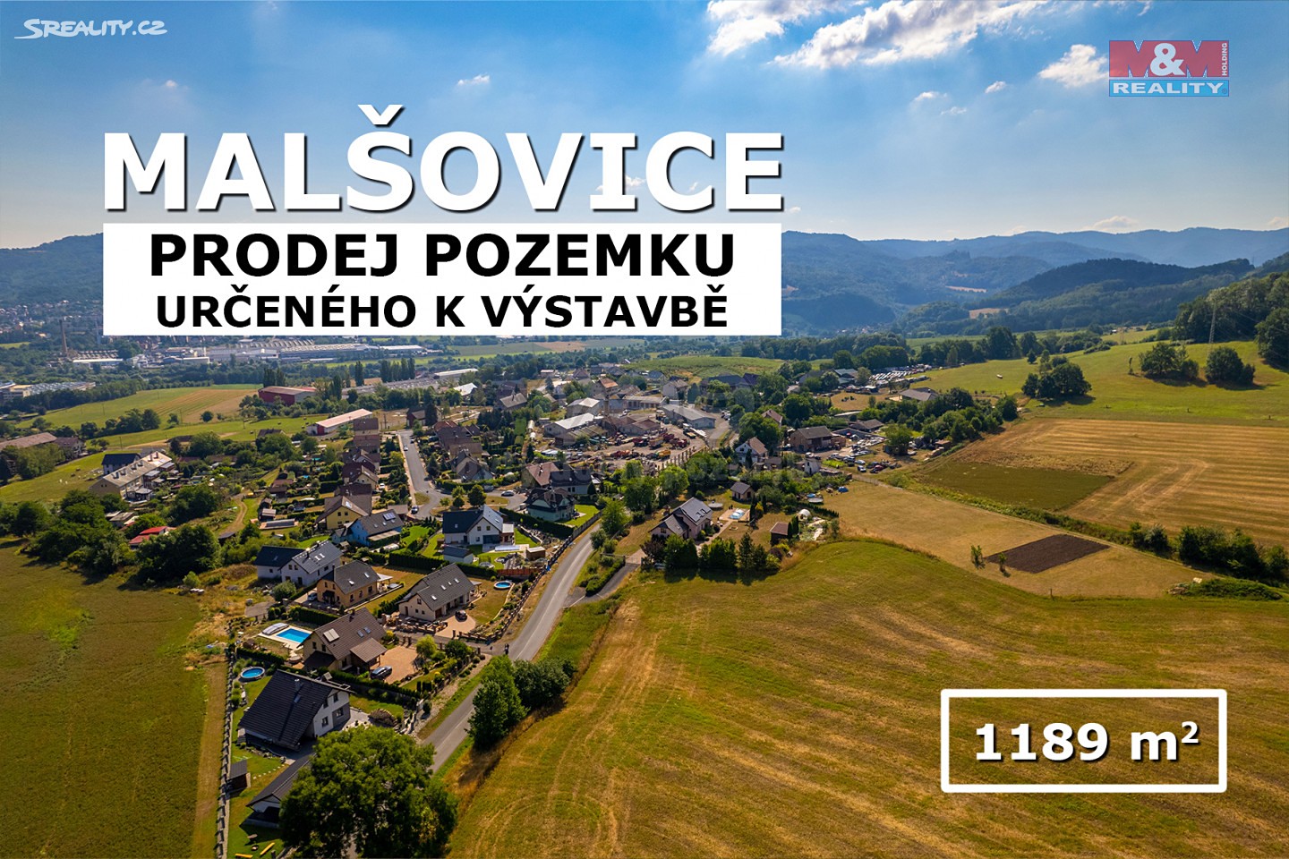 Prodej  stavebního pozemku 1 189 m², Malšovice, okres Děčín