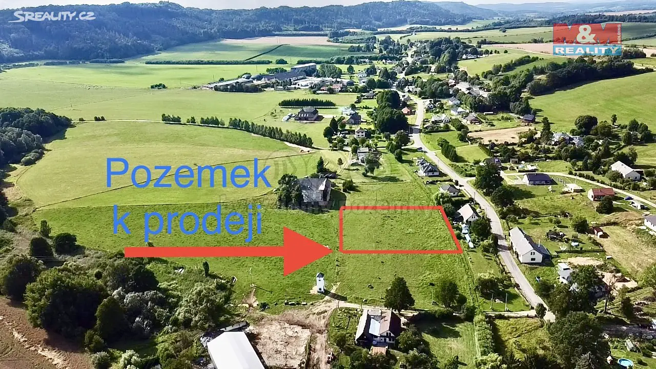 Prodej  stavebního pozemku 3 208 m², Ostrov, okres Ústí nad Orlicí