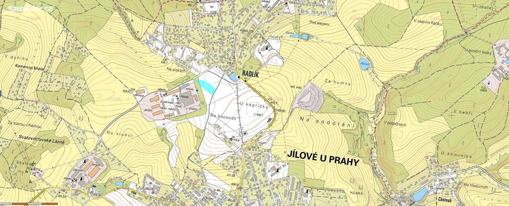 Prodej  pozemku 4 231 m², Jílové u Prahy, okres Praha-západ
