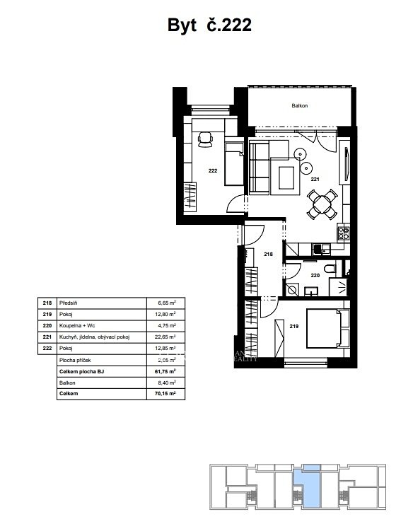 Prodej bytu 3+kk 70 m², Hodonín