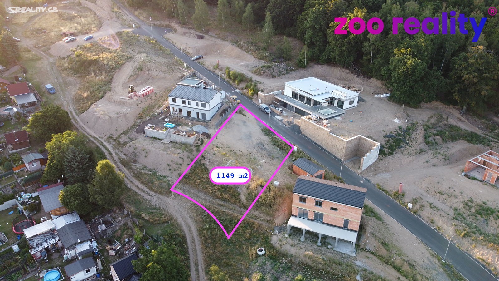 Prodej  stavebního pozemku 1 149 m², Meziboří, okres Most