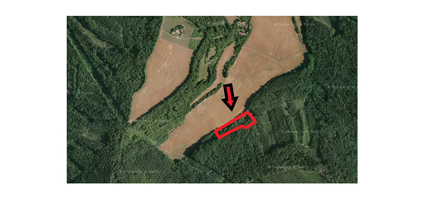 Prodej  lesa 2 485 m², Kozojedy, okres Rakovník