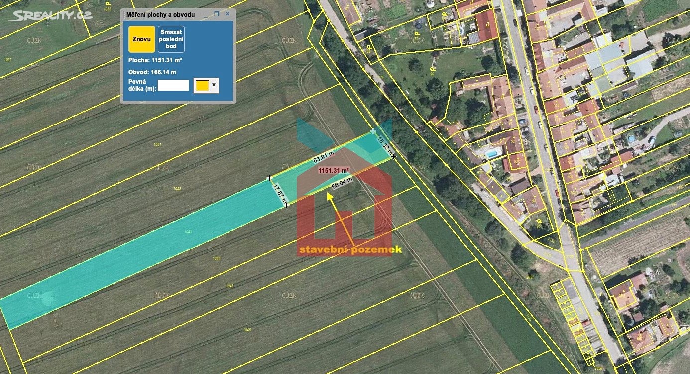 Prodej  stavebního pozemku 13 308 m², Vážany nad Litavou, okres Vyškov