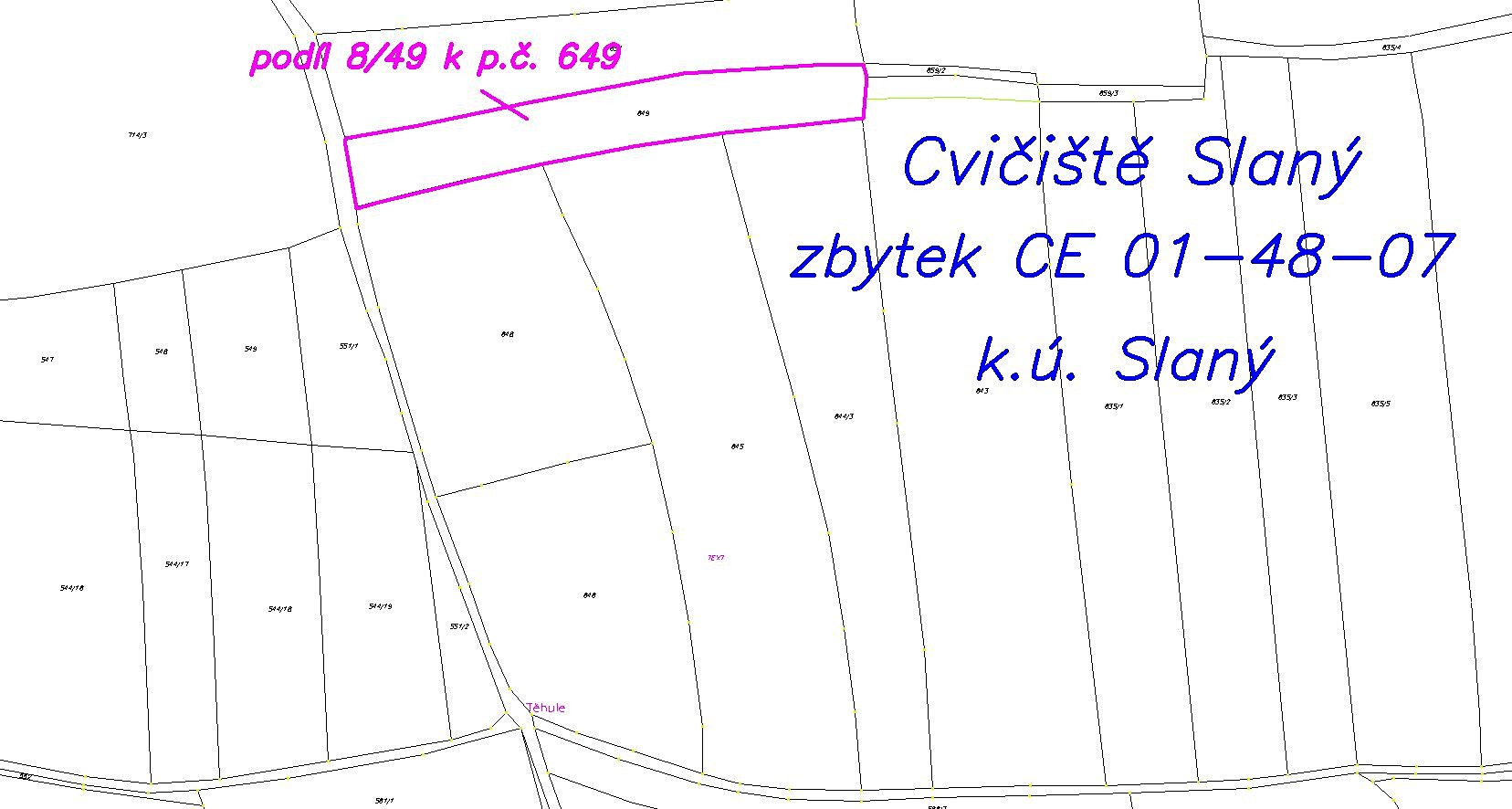 Prodej  pozemku 4 810 m², Slaný, okres Kladno