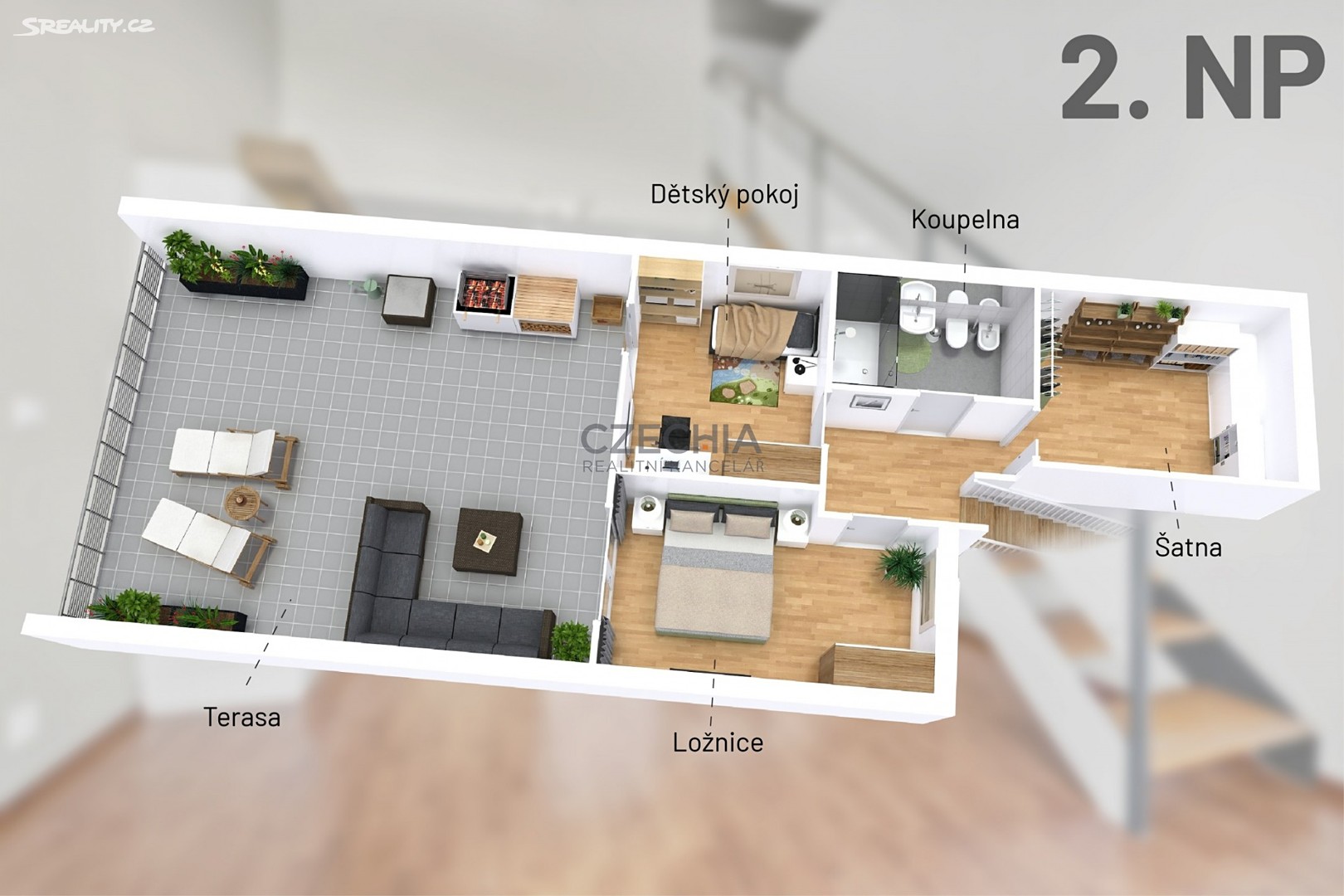 Pronájem bytu 4+kk 149 m², B. Němcové, Hostivice