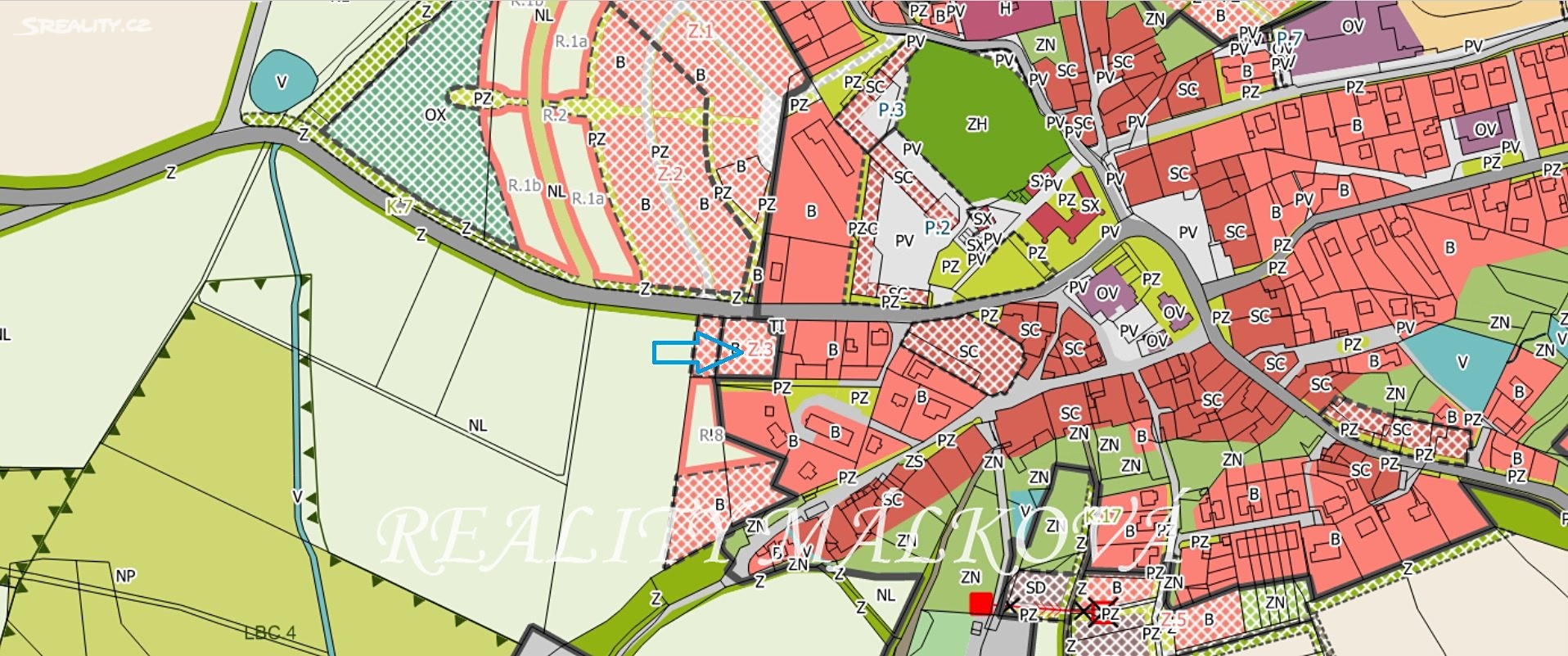 Prodej  stavebního pozemku 1 000 m², Větrný Jeníkov, okres Jihlava