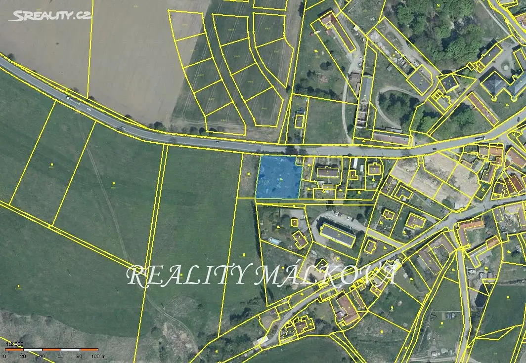 Prodej  stavebního pozemku 1 000 m², Větrný Jeníkov, okres Jihlava