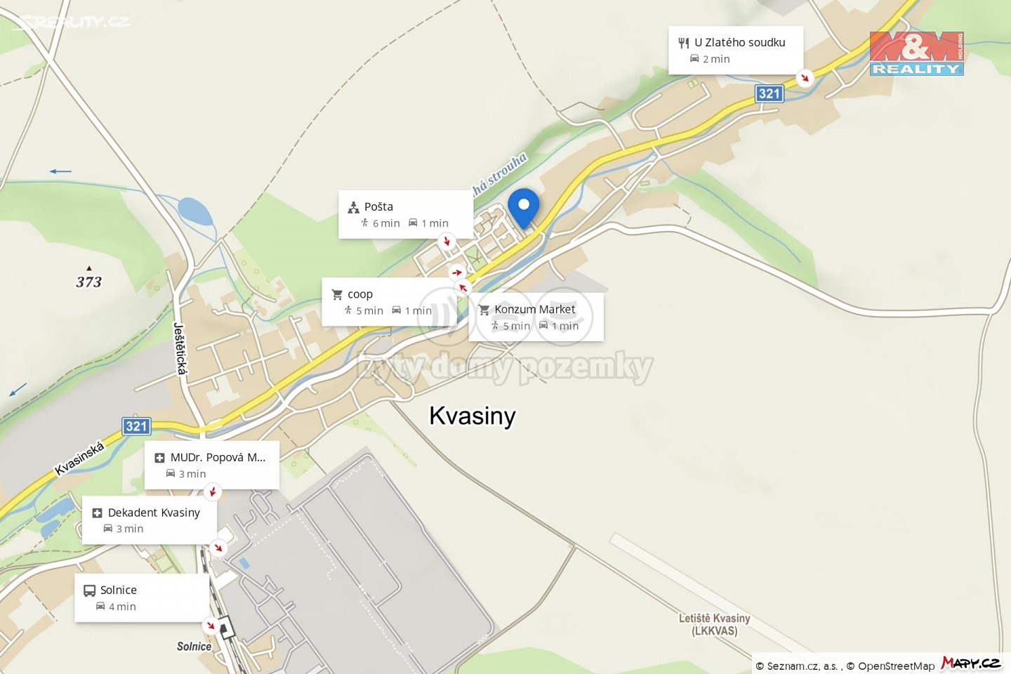 Pronájem bytu 1+kk 21 m², Kvasiny, okres Rychnov nad Kněžnou