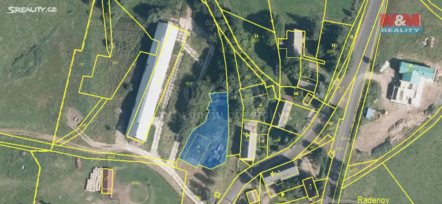 Prodej  stavebního pozemku 890 m², Blatno - Radenov, okres Chomutov