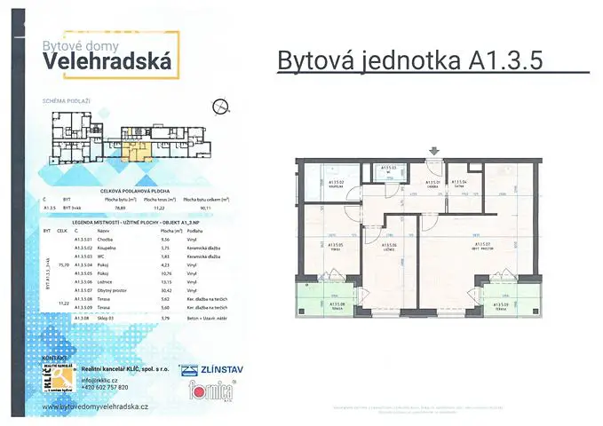 Prodej bytu 3+kk 90 m², Kroměříž, okres Kroměříž