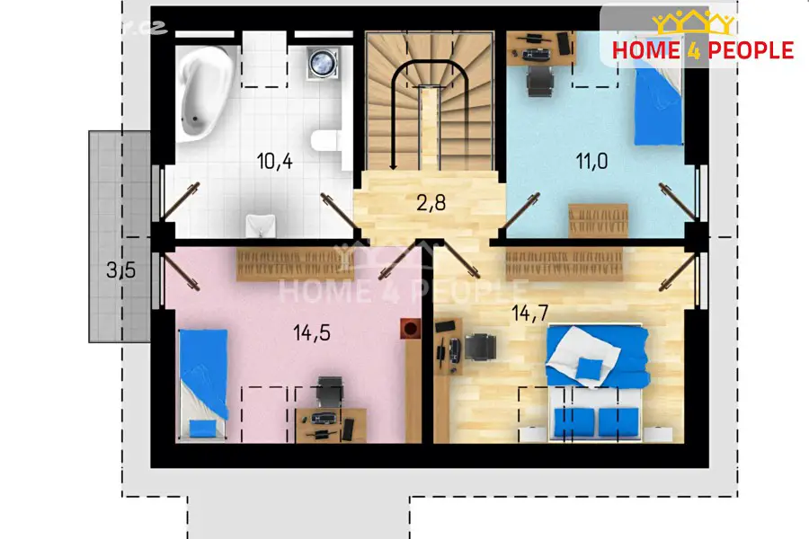 Prodej  projektu na klíč 120 m², pozemek 1 453 m², Zahradní, Chlum Svaté Maří