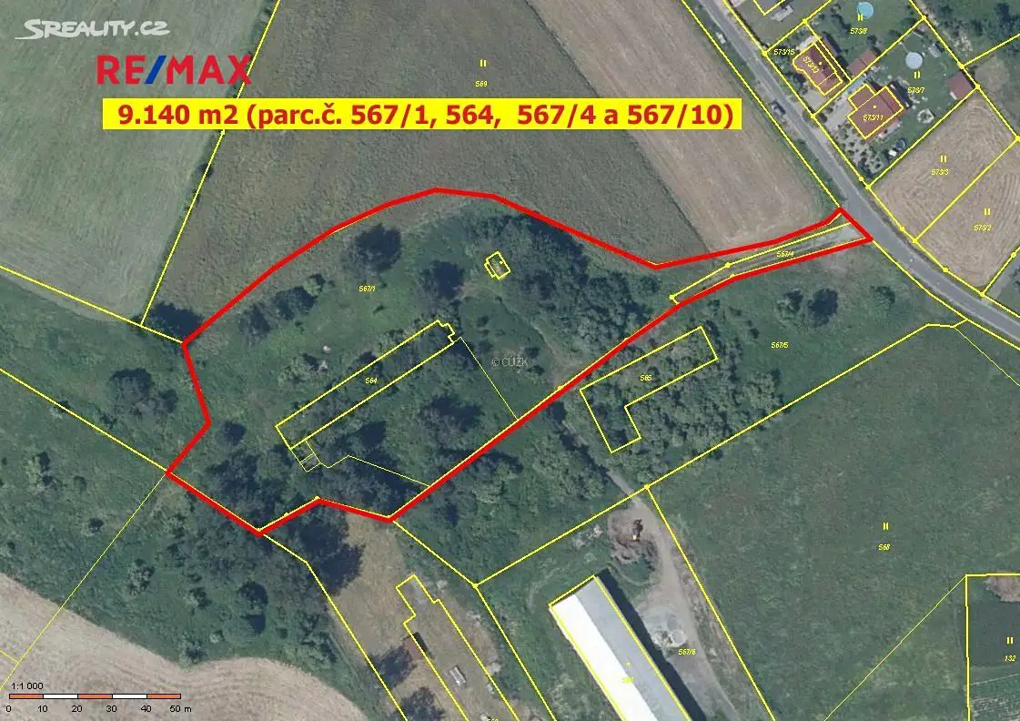 Prodej  stavebního pozemku 9 140 m², Česká Lípa, okres Česká Lípa