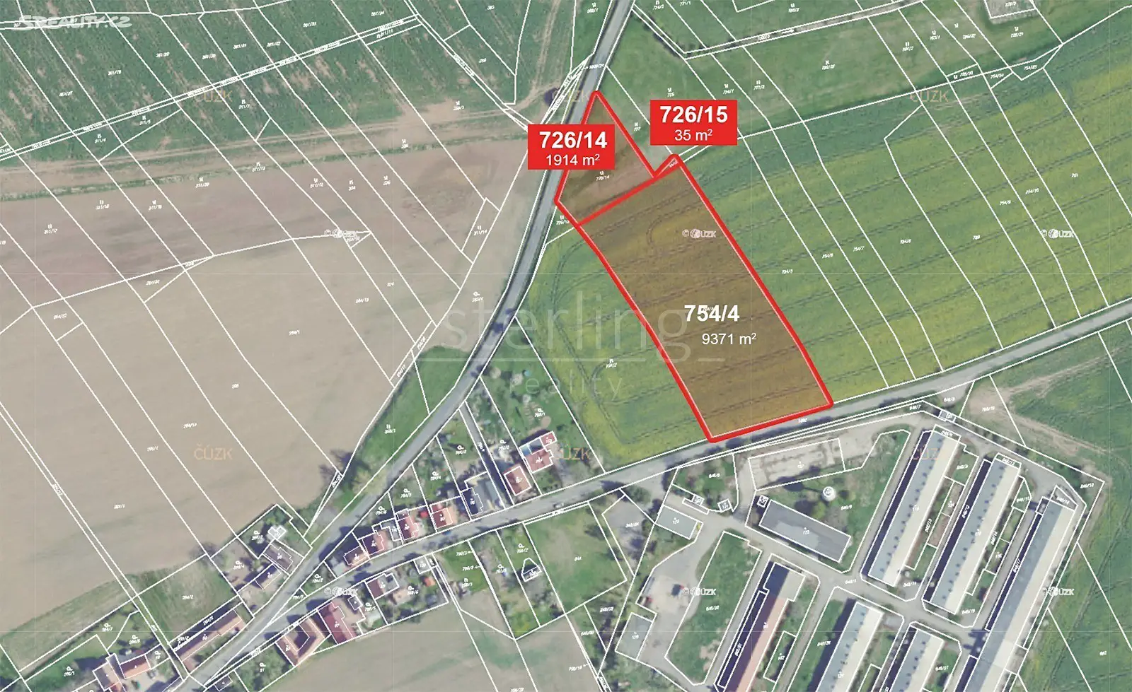 Prodej  stavebního pozemku 11 320 m², Chlustina, okres Beroun