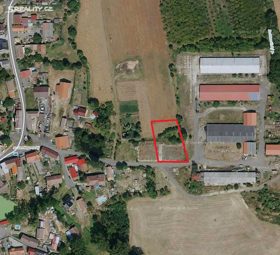 Prodej  stavebního pozemku 362 m², Chotiměř, okres Litoměřice